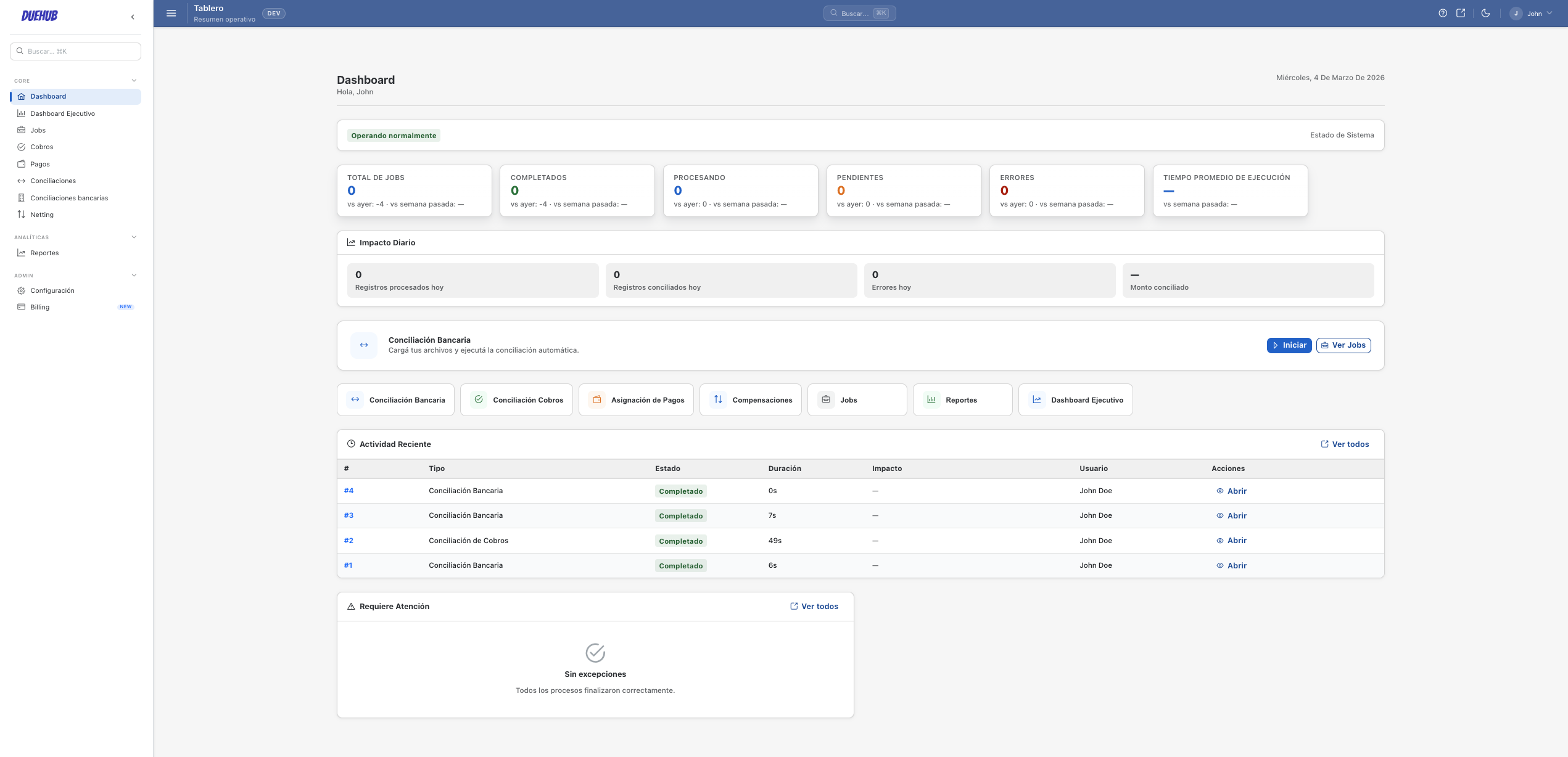 Panel de aplicacion de cobros con saldos sin aplicar, facturas y reglas de aplicacion