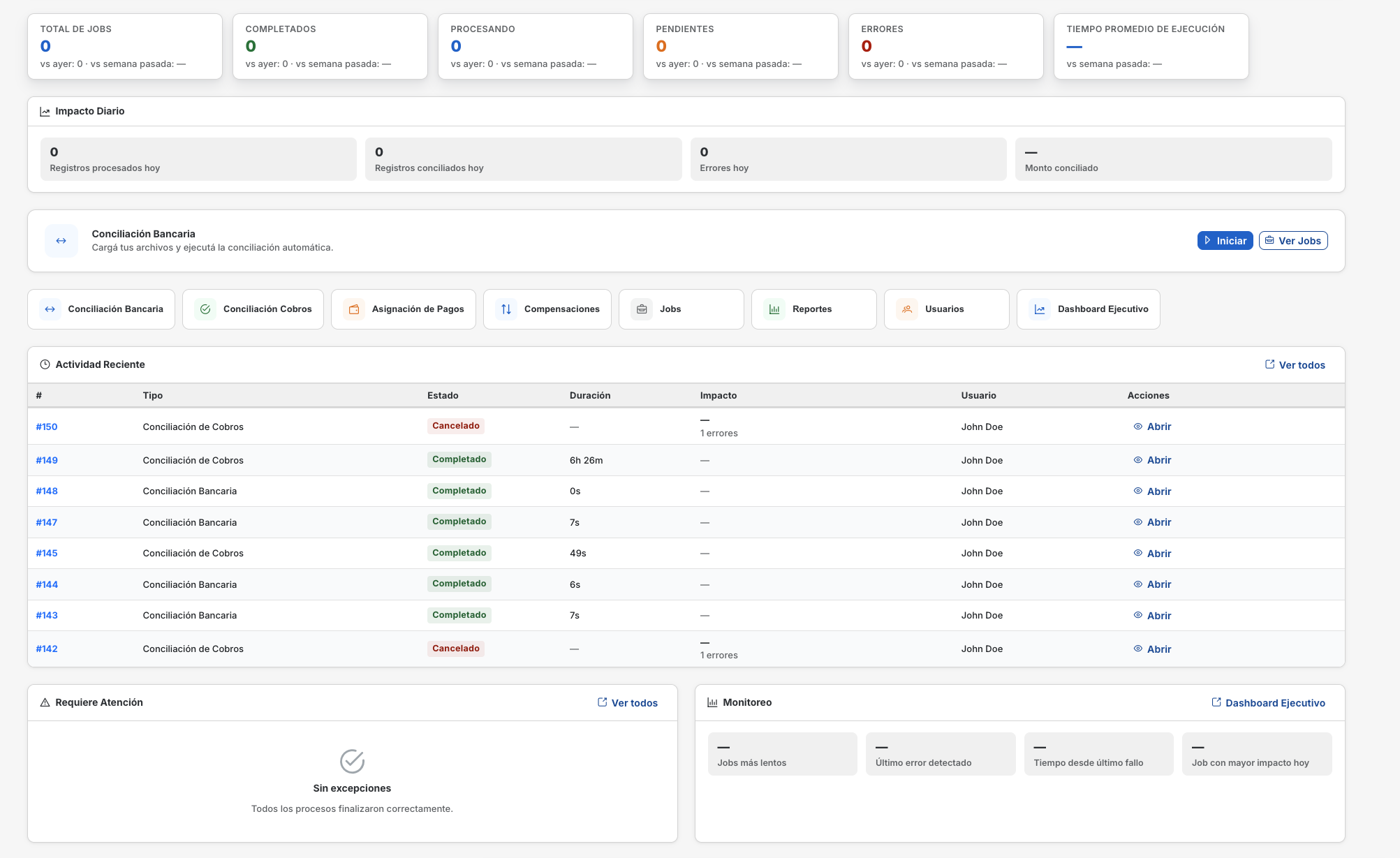 Flujo de cuentas por cobrar con carga de archivos, cruce y revision en DueHub